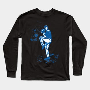 Baseball Pitcher in Windup position - a03 Long Sleeve T-Shirt